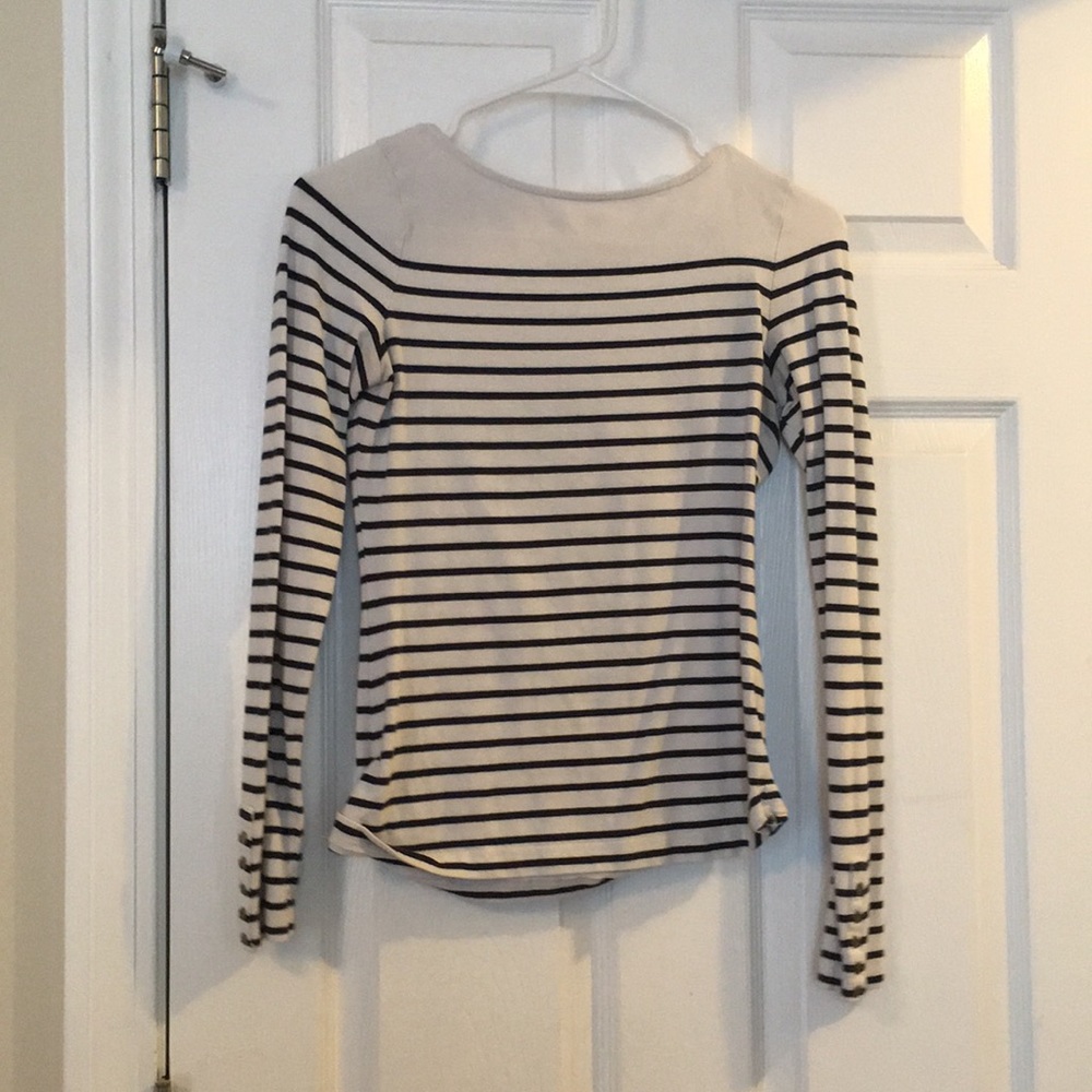 Navy and White striped shirt